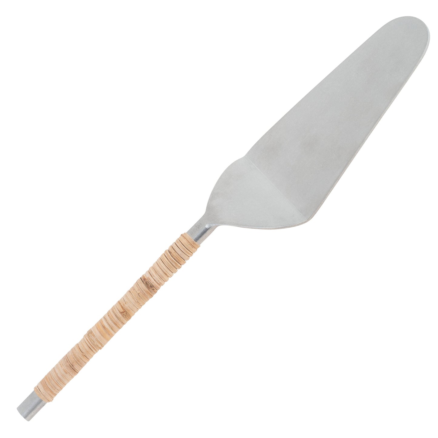 Catalina Cane Wrapped Handle Cake Servers individual view. 