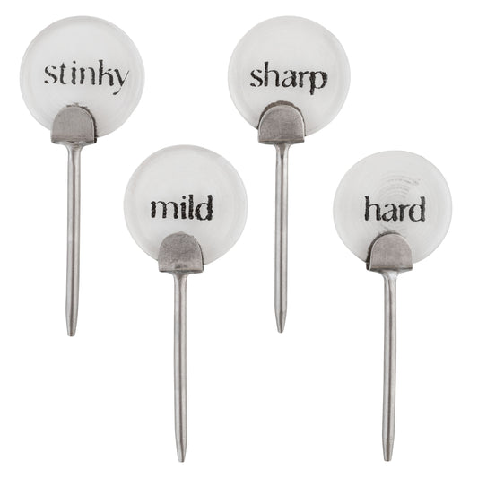 Glass and Metal Glass and Metal Cheese Markers