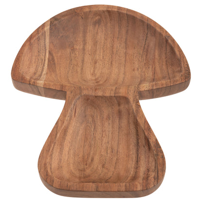 Mushroom Wood Shaped Serving Bowl