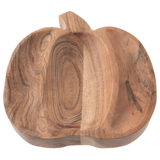 Pumpkin Wood Shaped Serving Bowl