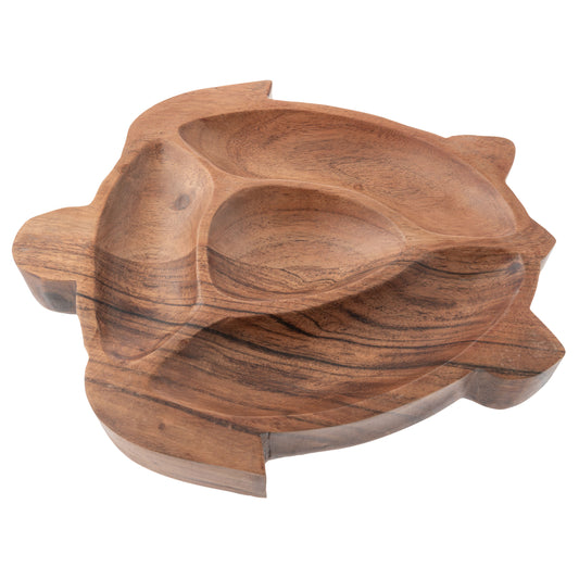 Turtle Wood Shaped Serving Bowl