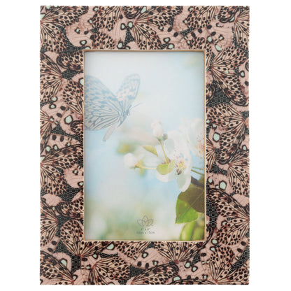 Butterfly Pink Rectangle Resin Picture Frame
