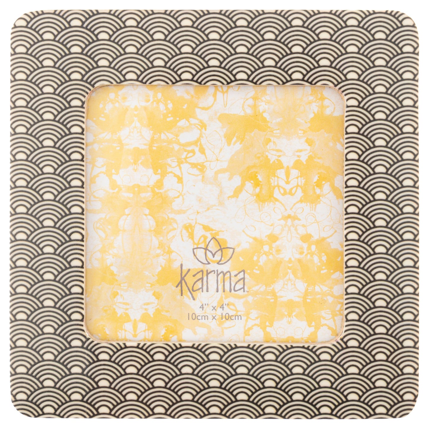 B&W Scallop Waves Squares Resin Picture Frame