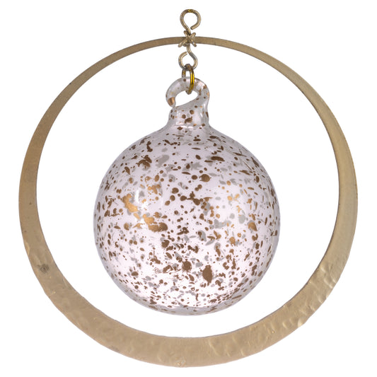 Gold Splatter Round Florence Ornament