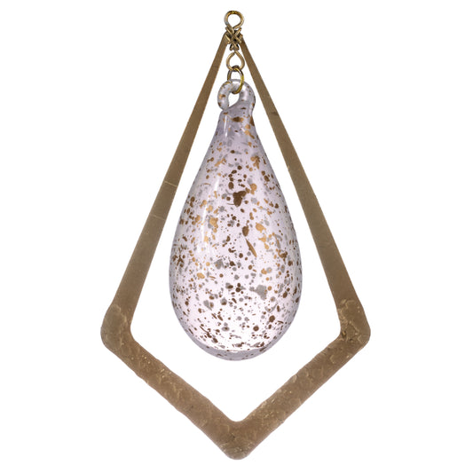 Gold Splatter Teardrop Florence Ornament