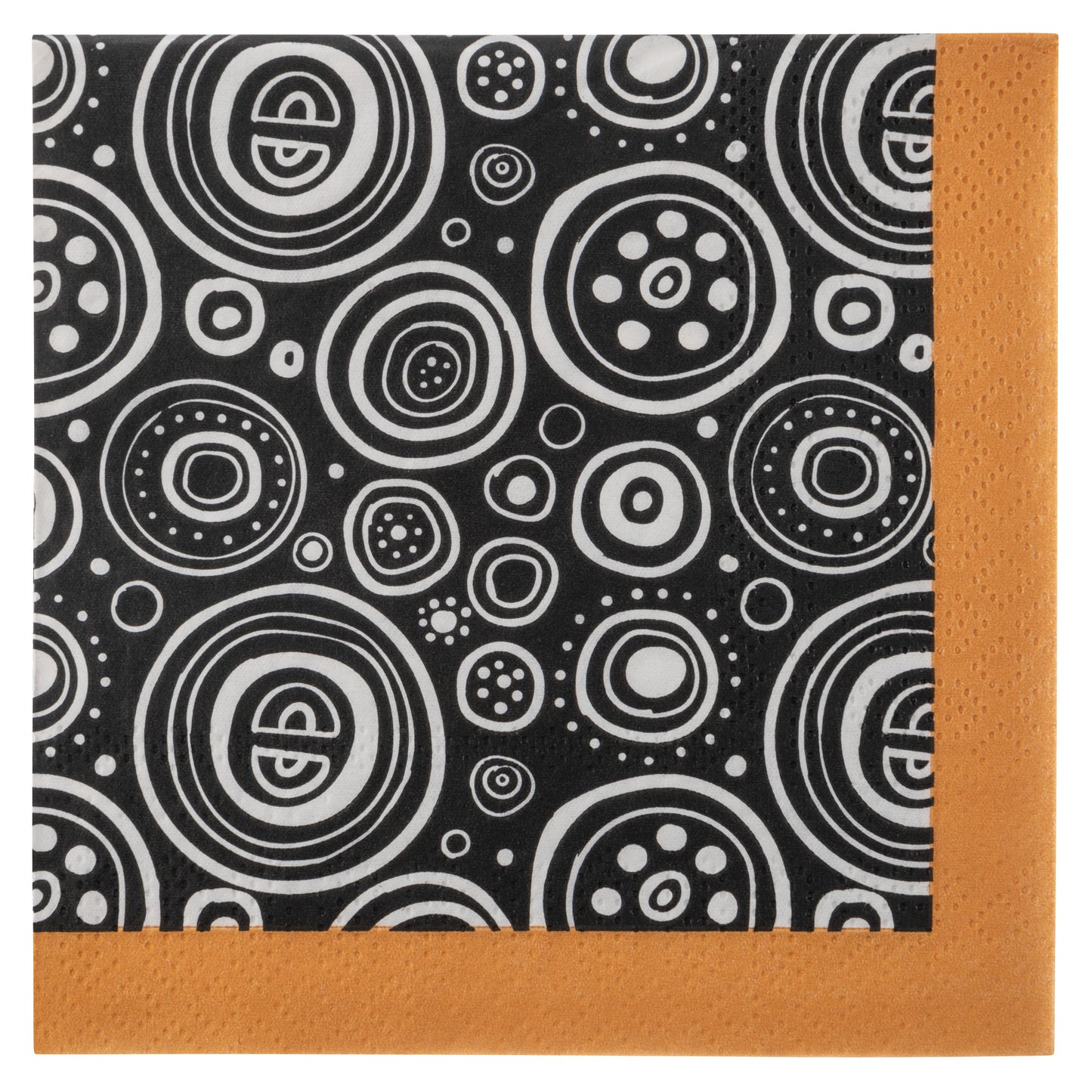 Circles Cocktail Paper Napkins individual view. 