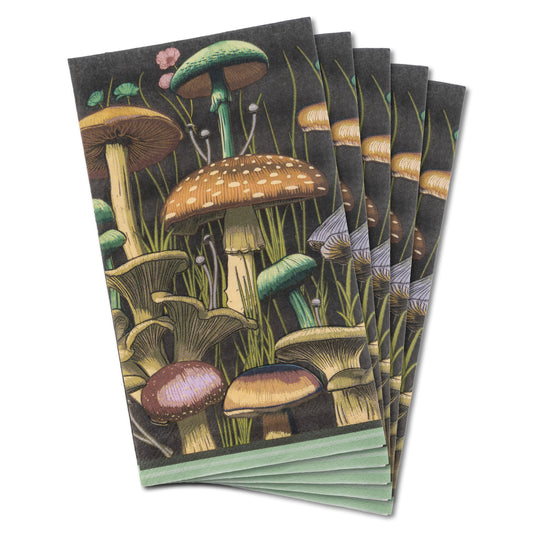 Mushroom Guest Towel Paper Napkins pack view. 