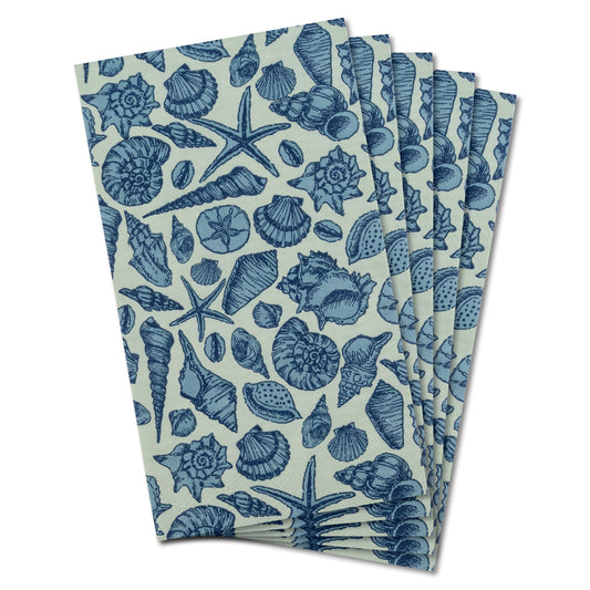 Shells Guest Towel Paper Napkins pack view. 