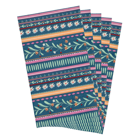 Striped Floral Guest Towel Paper Napkins