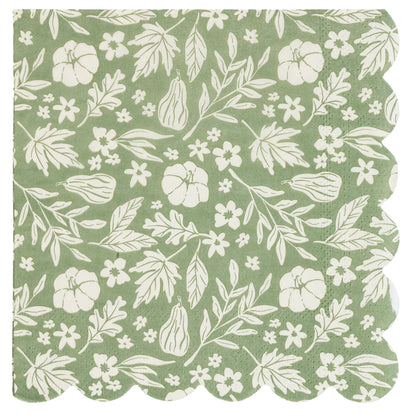 Autumn Spice Luncheon Paper Napkin individual view. 