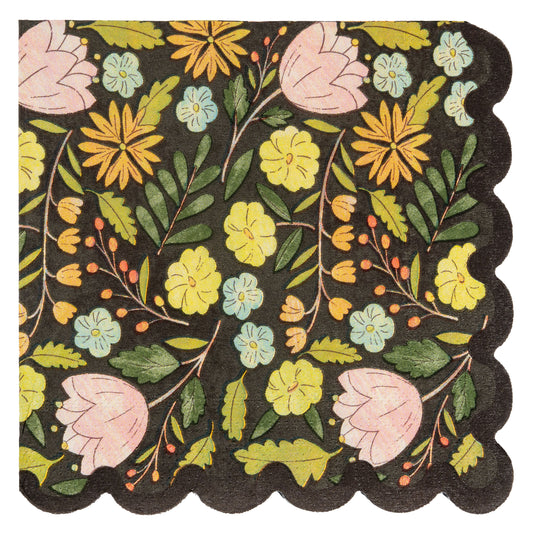 Folklore Luncheon Paper Napkin individual view. 