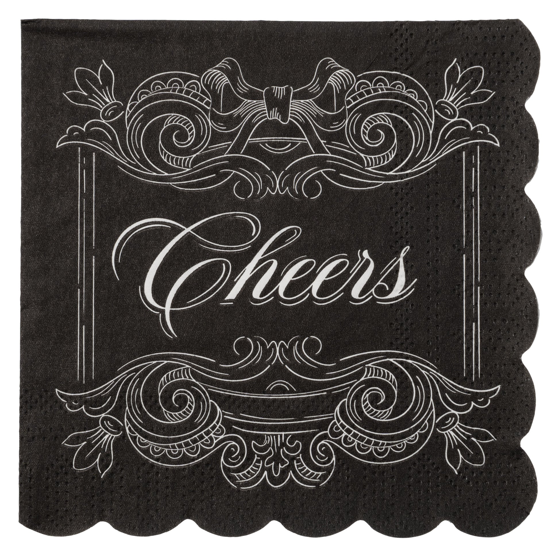 Cheers Cocktail Paper Napkins individual view. 