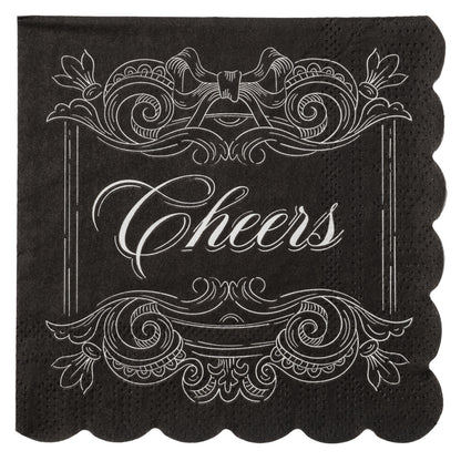 Cheers Cocktail Paper Napkins individual view. 