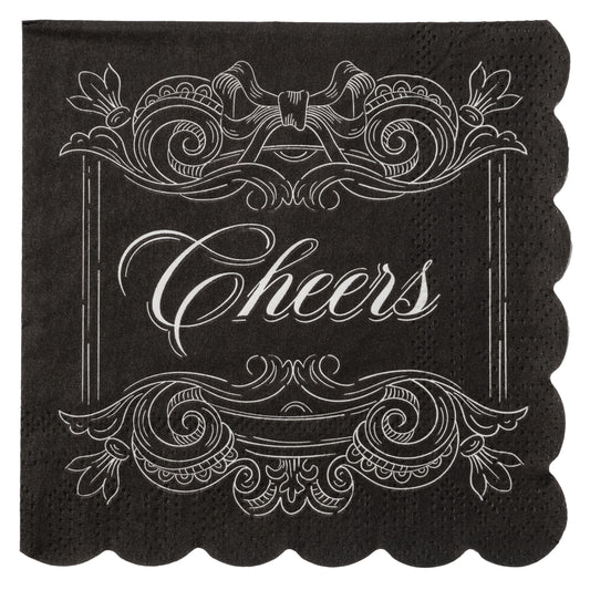 Cheers Cocktail Paper Napkins individual view. 