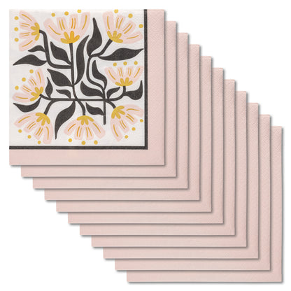 Mod Blossoms Cocktail Paper Napkins