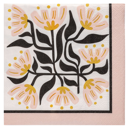 Mod Blossoms Cocktail Paper Napkins