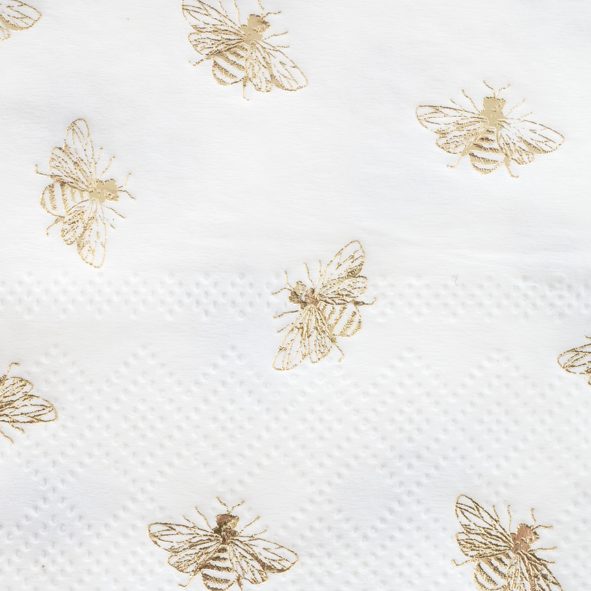 Bee Guest Towel Paper Napkins close up view. 