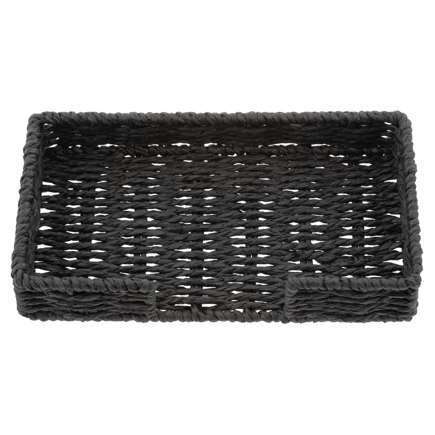 Black Woven Napkin Holder