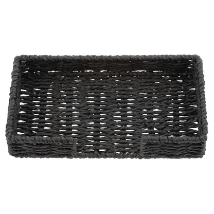 Black Woven Napkin Holder