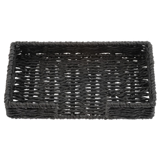Black Woven Napkin Holder