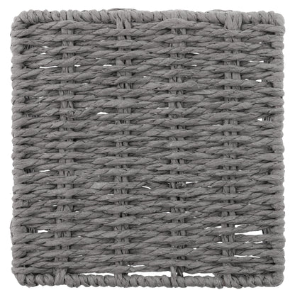 Gray Woven Paper Cocktail Napkin Holder