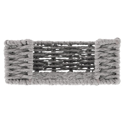 Gray Woven Paper Cocktail Napkin Holder