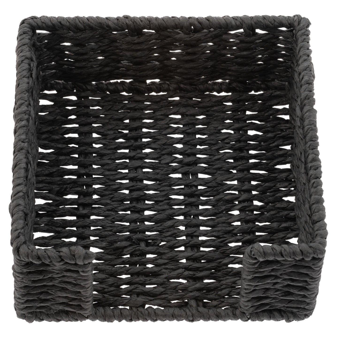 Black Woven Paper Cocktail Napkin Holder