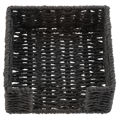 Black Woven Paper Cocktail Napkin Holder