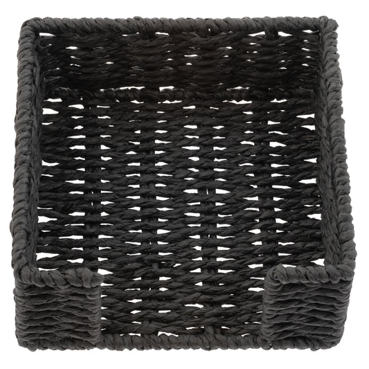 Black Woven Paper Cocktail Napkin Holder