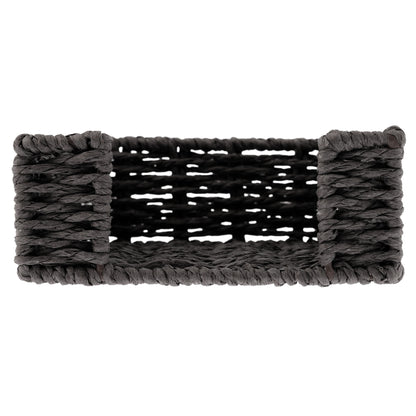 Black Woven Paper Cocktail Napkin Holder