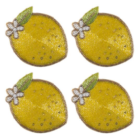Lemon Lemon Beaded Coasters