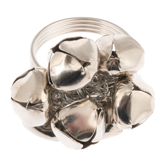 Jingle Bells Silver Napkin Rings