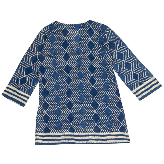 Blue Batik S/M Summer Tunic