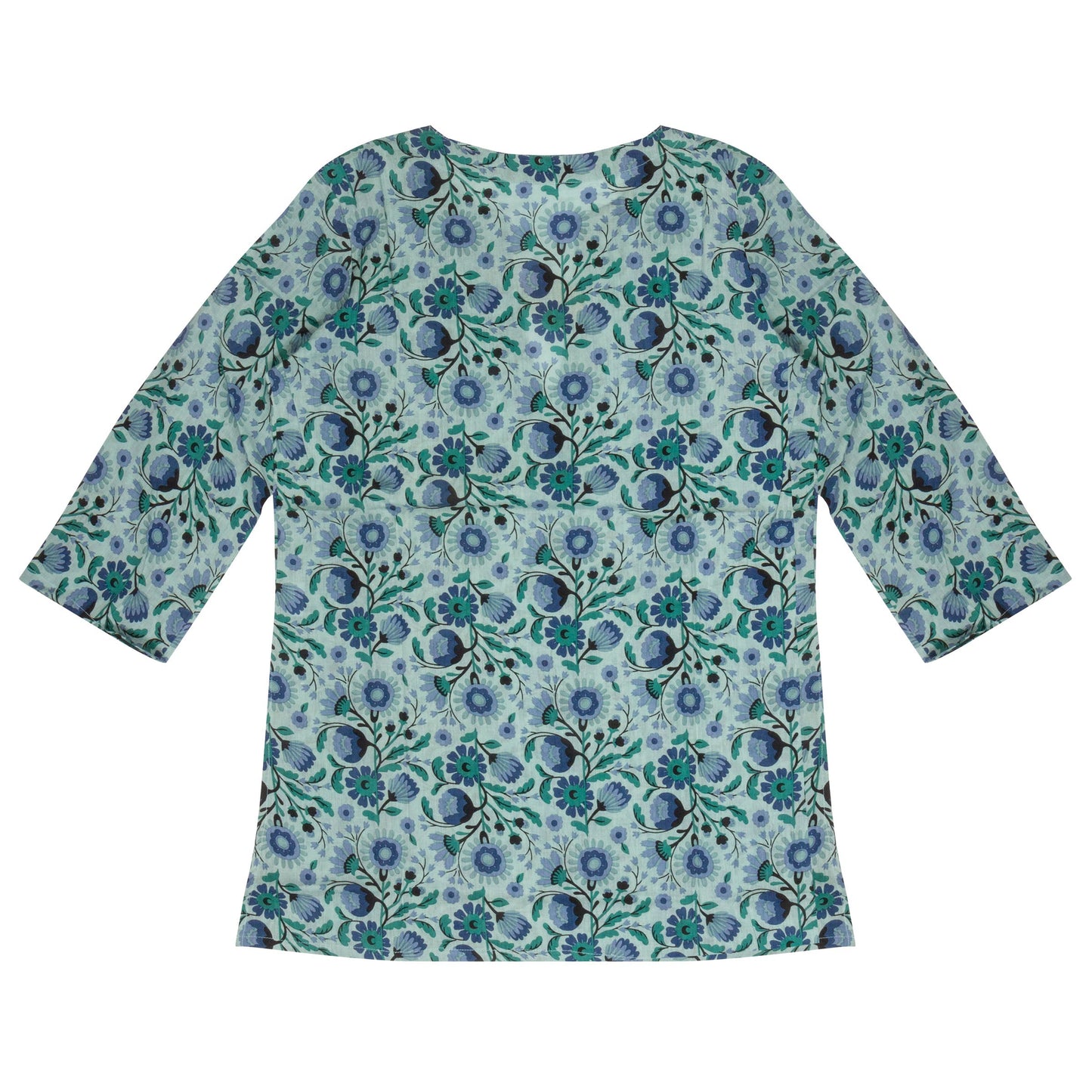 Teal Floral S/M Summer Tunic