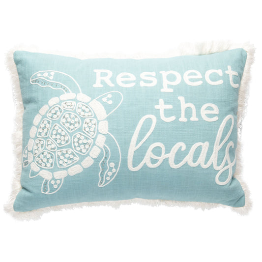 Respect the Locals Waterfront Lumbar Throw Pillows