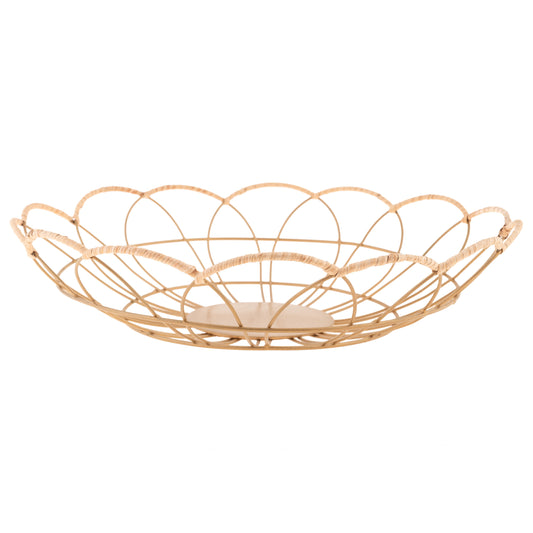 Wire & Cane Flower Basket
