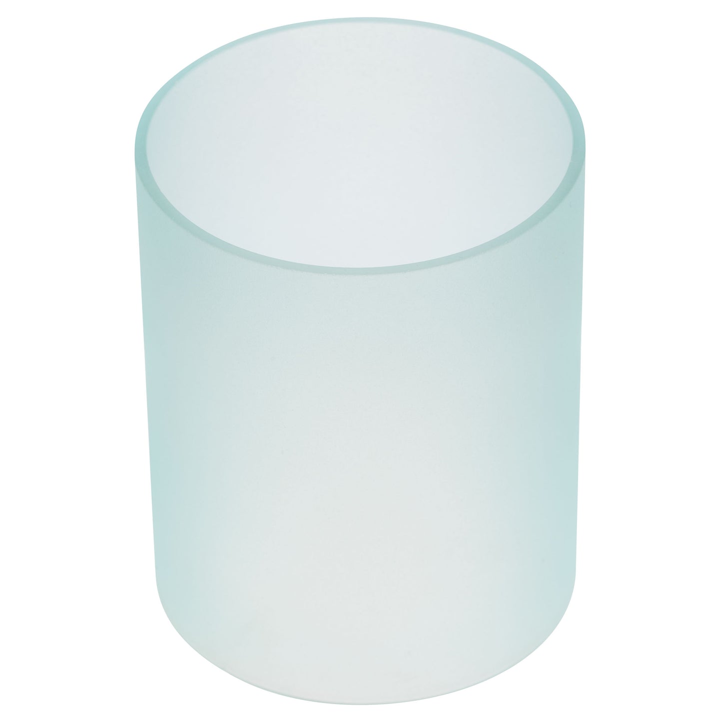 Lagoon Hatched Metal Lantern w/ Frosted Glass