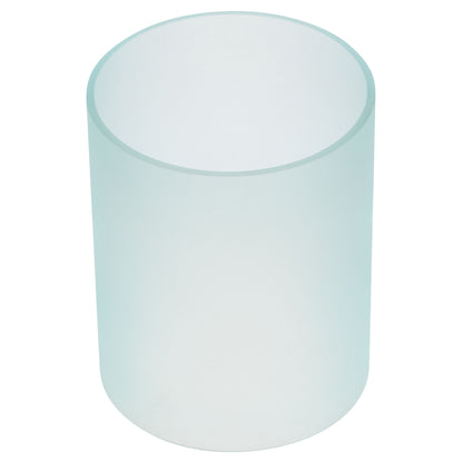 Lagoon Hatched Metal Lantern w/ Frosted Glass