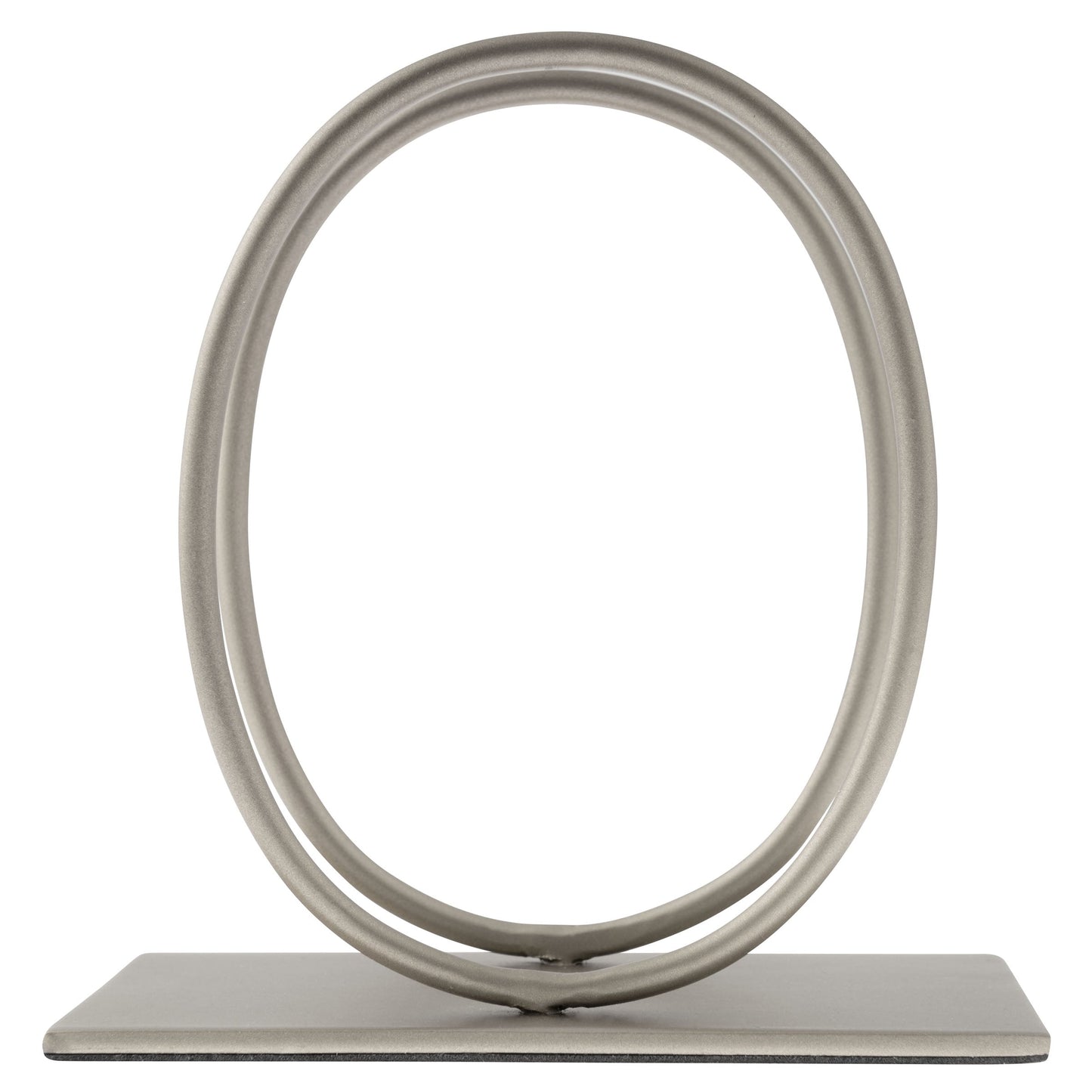 Silver Oval Metal Napkin Holder