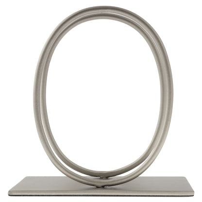 Silver Oval Metal Napkin Holder