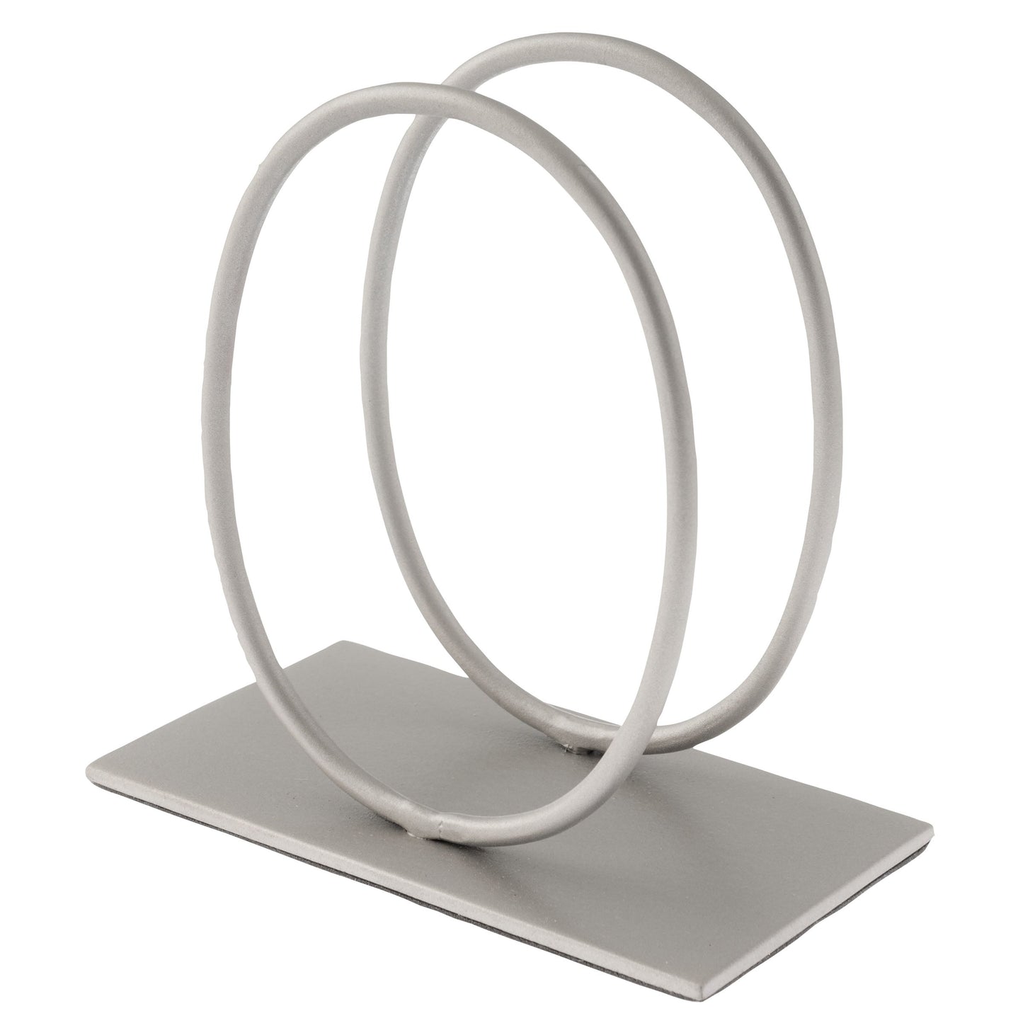 Silver Oval Metal Napkin Holder