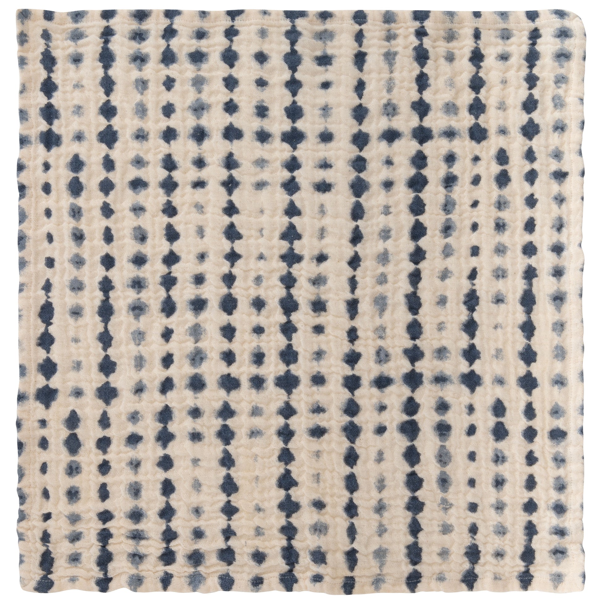 Low Tide Tie Dye Dinner Napkins unfolded view. 