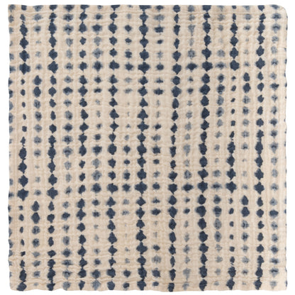 Low Tide Tie Dye Dinner Napkins unfolded view. 