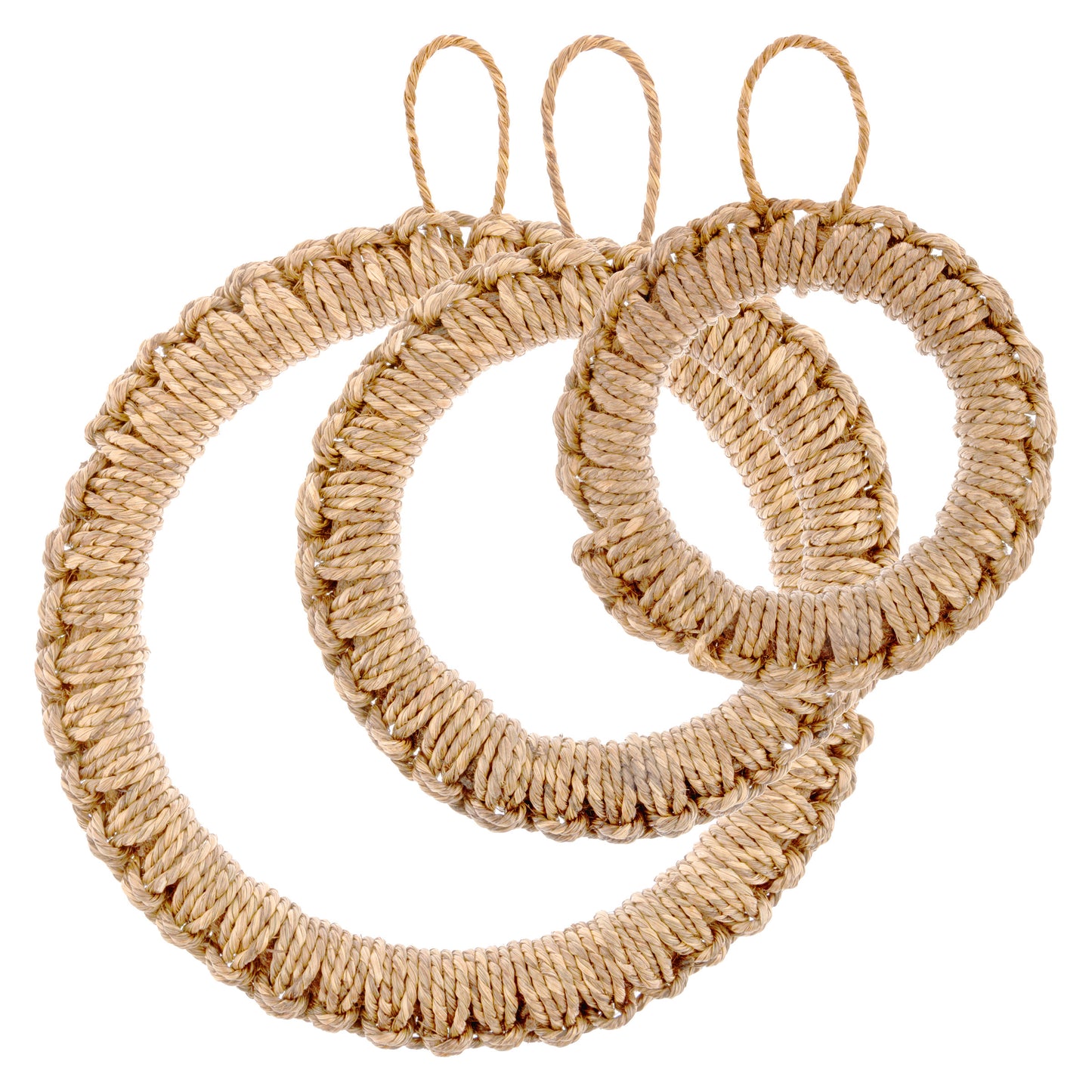 Blonde Round Woven Trivets
