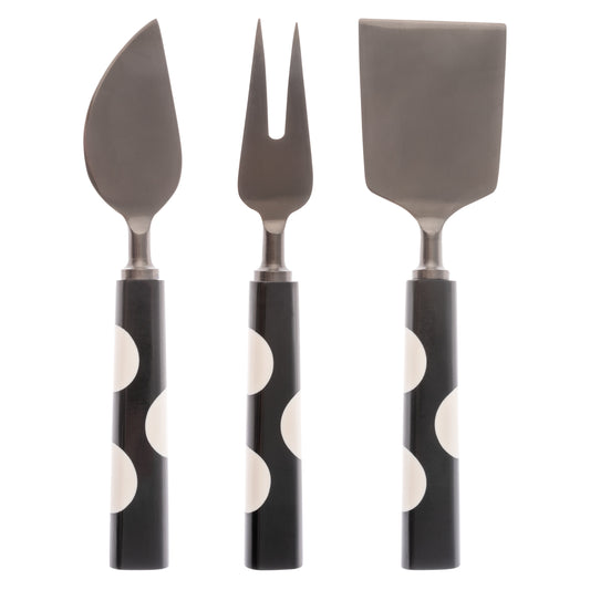 Polka Dot Set of 3 Polka Dot Resin Cheese Tools
