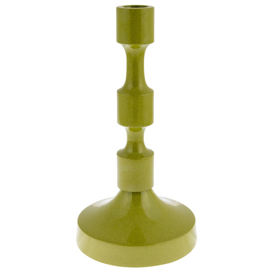 Small Fern Metal Taper Candlestick Holder