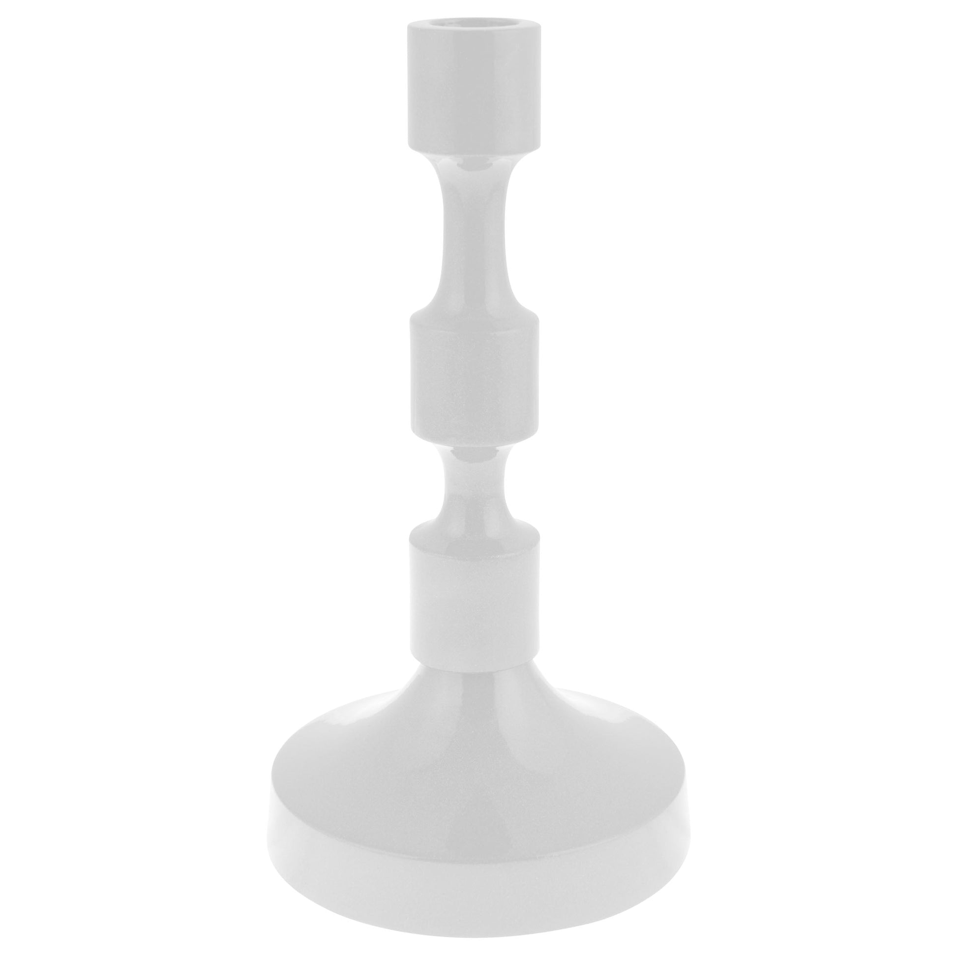 Small Pearl Metal Taper Candlestick Holder