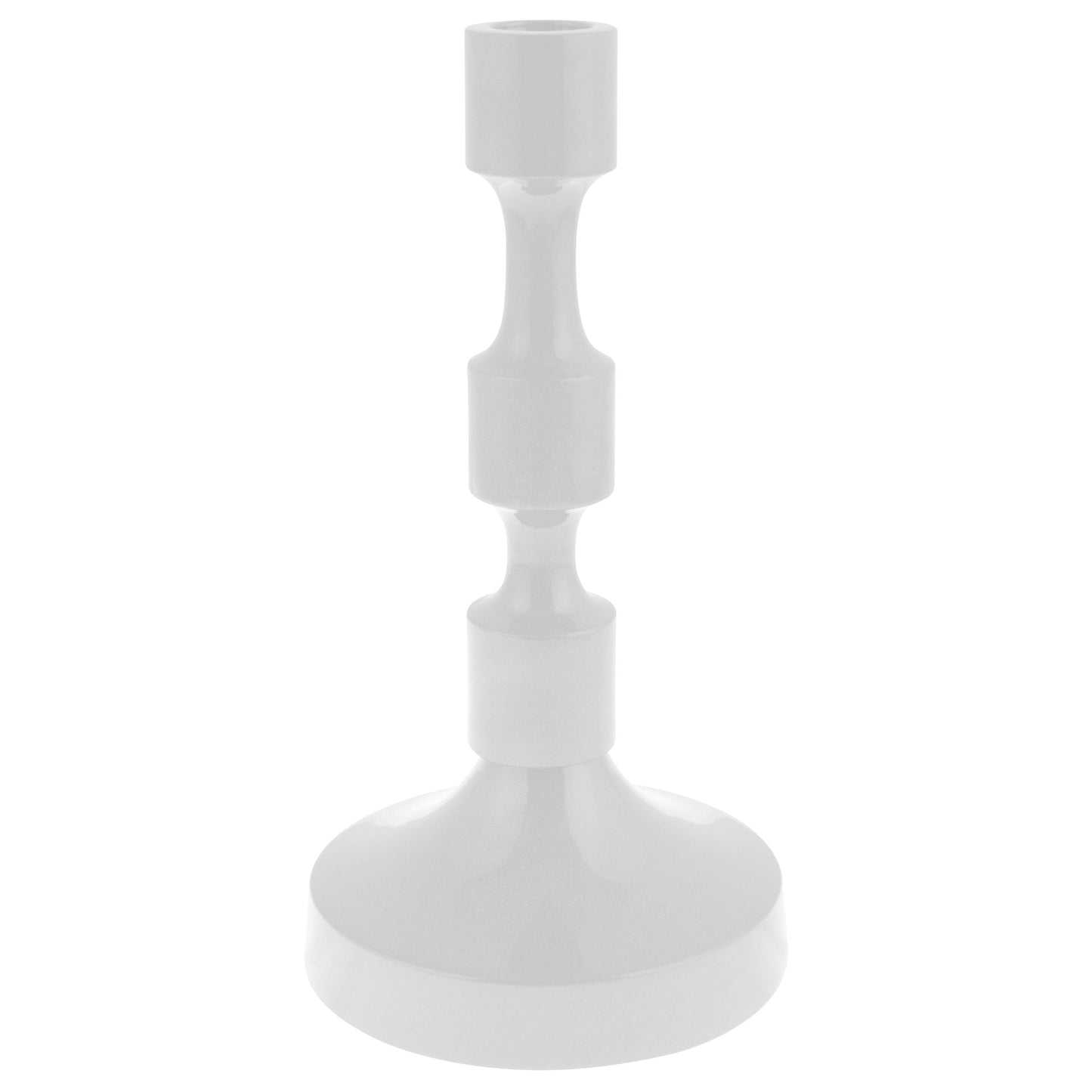 Small Pearl Metal Taper Candlestick Holder