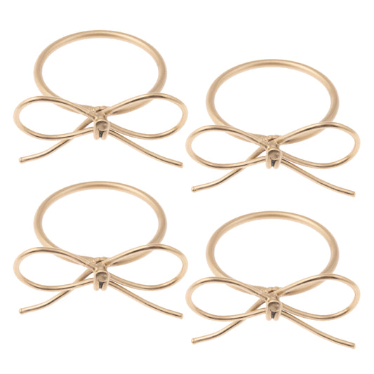 Bow Napkin Rings set of four view. 