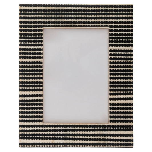 B&W Organinc Striped Natural Bone Picture Frame